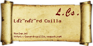 Lénárd Csilla névjegykártya