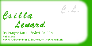 csilla lenard business card