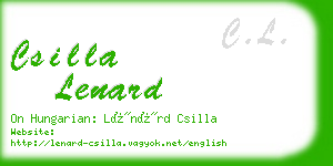 csilla lenard business card
